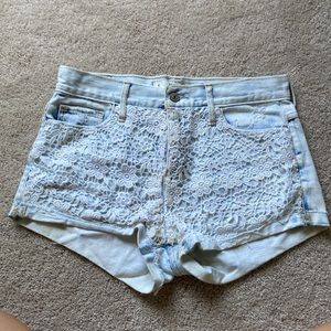 Abercrombie & fitch flower denim shorts